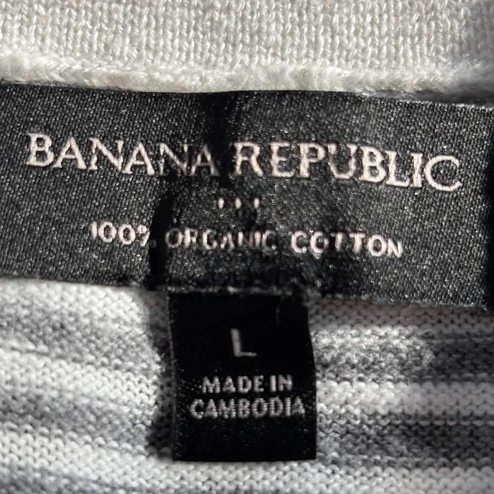 Banana Republic | Men’s Short Sleeve Organic Cotton Striped Sweater Size L Large